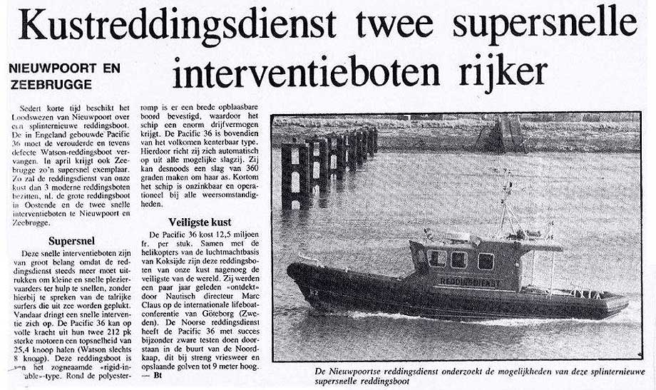 pers het laatste nieuws 28 maart 1986 - twee nieuwe reddingsboten